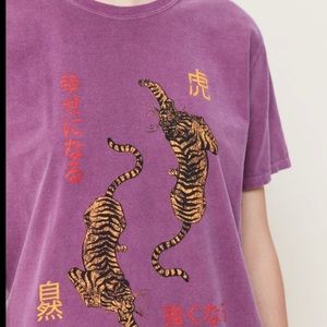 Urban outfitters overdyed tiger tee